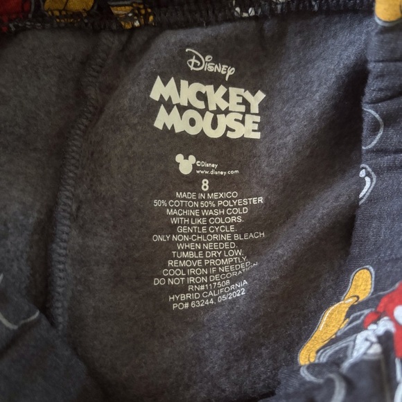 Disney Gray and Red Mickey Mouse Jogger sweatpants in size 8 - Picture 3 of 4